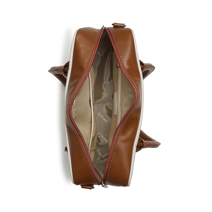 Fastrack Structured Satchel for Women | Fits Upto 11" iPad or Tablet | Stylish Satchel for Girls, Ladies, Women | Spacious Bag Made of Faux Leather