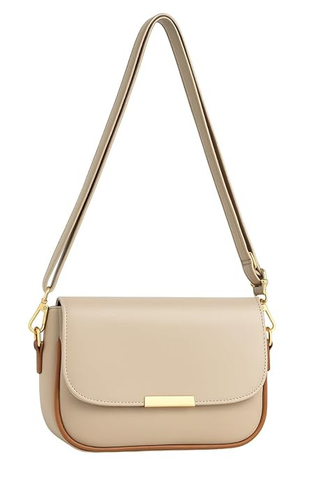 Women Sling Bag Trendy PU Leather Sling Bag for Women with Zip Closure & Detachable Strap