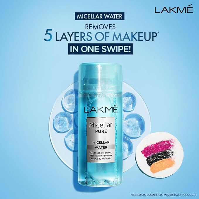 LAKMÉ Hydrating & Soothing Face Cleanser | Gentle Makeup Remover, Micellar Cleansing Water 200ml