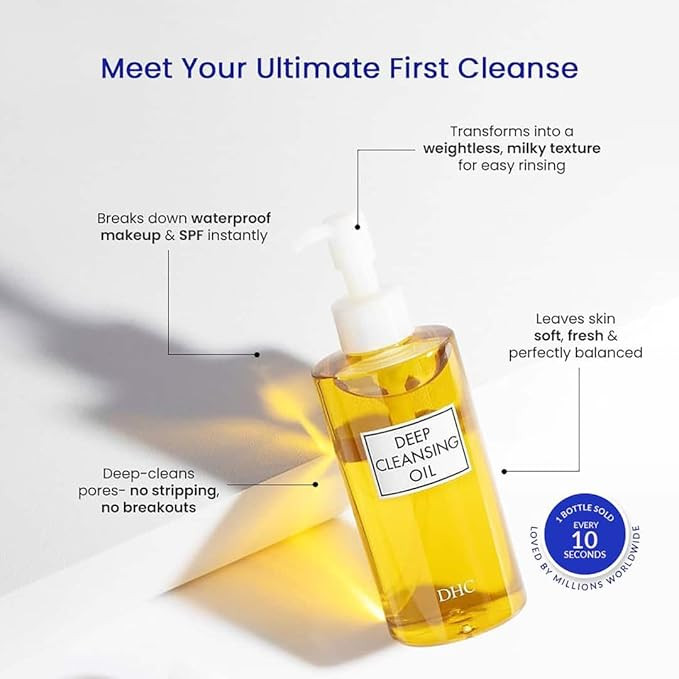 DHC Beauty Deep Cleansing Oil (30ml), with Olives, Removes Makeup And Impurities, Cleansing Oil/Makeup Remover for Soft & Glowing Skin
