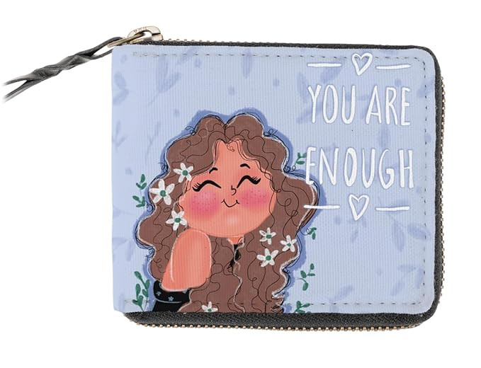 Kalankit Small Vegan Leather Wallet | Mini Bi-Fold Purse for Women | Slim Card Holder | Practical for Daily Use | A Nice Christmas Gifting Option for Women & Girls | You are Enough!
