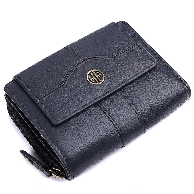 HAMMONDS FLYCATCHER Leather Ladies Wallet for Woman with 14 Card Slots - Clutch Purse for Women, Ladies Wallet for Women Stylish, Purse for Woman, Grey