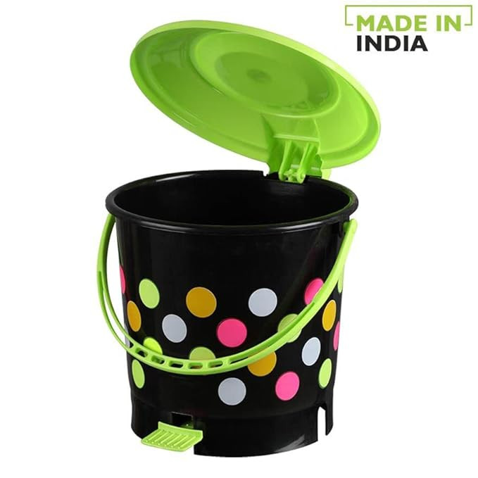 Plastic Pedal Dustbin 12 Liters for Home & Office Standard GREEN