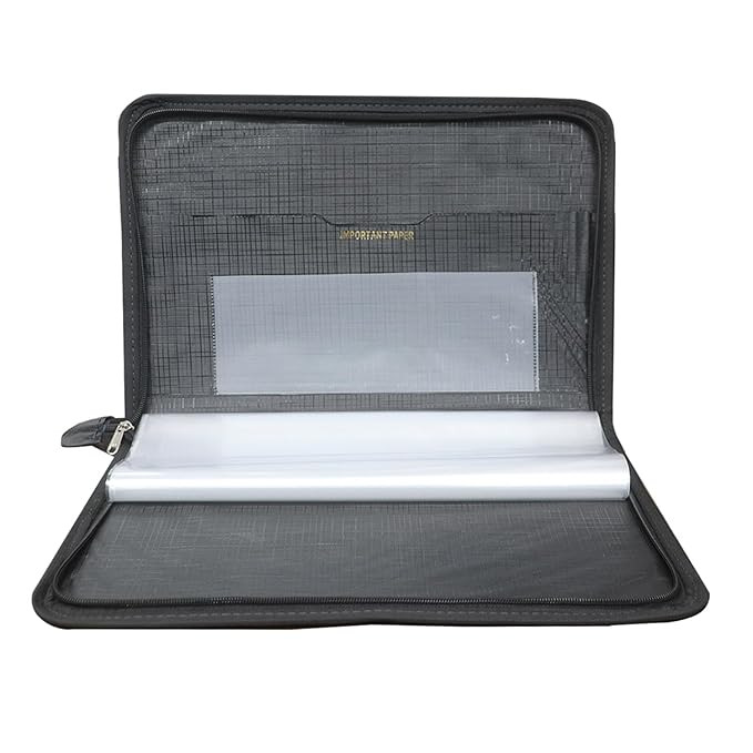 ECLET Leather Multipurpose Professional File Folders for Certificates, Documents Holder, Document Bag, Portfolio, Executive File Legal Size Documents Holder with 20 Sleeves