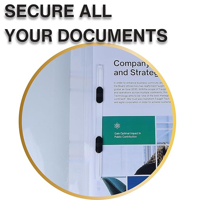 SPS Colored Report File – Set of 10 | Plastic File for A4 Documents | for Office, School & Home | Holds Up to 150 Sheets | Best for Interviews and Reports