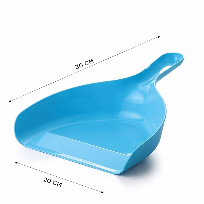 Dustpan with Multi-Purpose Dusting Brush, Dust Pan Set, Brust Set for Cleaning, Cleaning Combo Set, Portable & Easy to Store, Blue