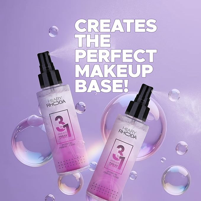 Hilary Rhoda 3-in-1 Primer Spray | Hydrating Face Mist | Makeup Primer & Setting Spray | Oil Control Formula | Pore Blurring | Dewy Long Lasting Finish | For All Skin Types - 120ml