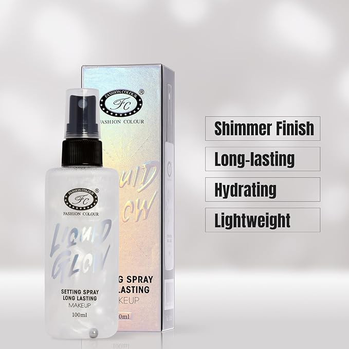 Fashion Colour Liquid Glow Setting Spray For Makeup Long Lasting (100ml) | Pearl