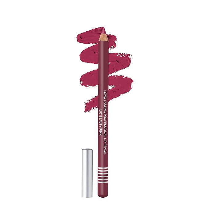 Colors Queen Lip Liner Pencil | Long Lasting & Waterproof Formula | Matte Lip Liner Pencil for Women (L-07, Beauty Pink)
