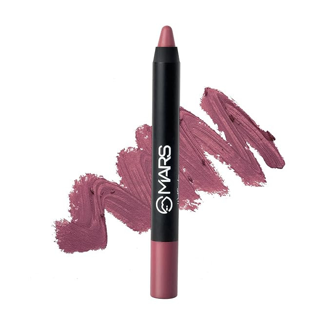 MARS Long Lasting Crayon Lipstick up to 12 Hours Stay | Matte Finish | Waterproof | Won't Smudge Won't Budge Lip Crayon (3.5 gm) (09-Smile Please)