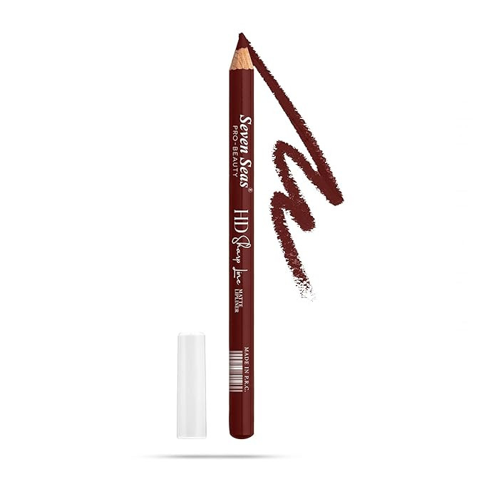 Seven Seas HD Sharp Line Lip Liner | Matte Lip Liner | Transfer-proof | Long Lasting | Highly Pigmented | (08-Choco Butter, 1.3G)