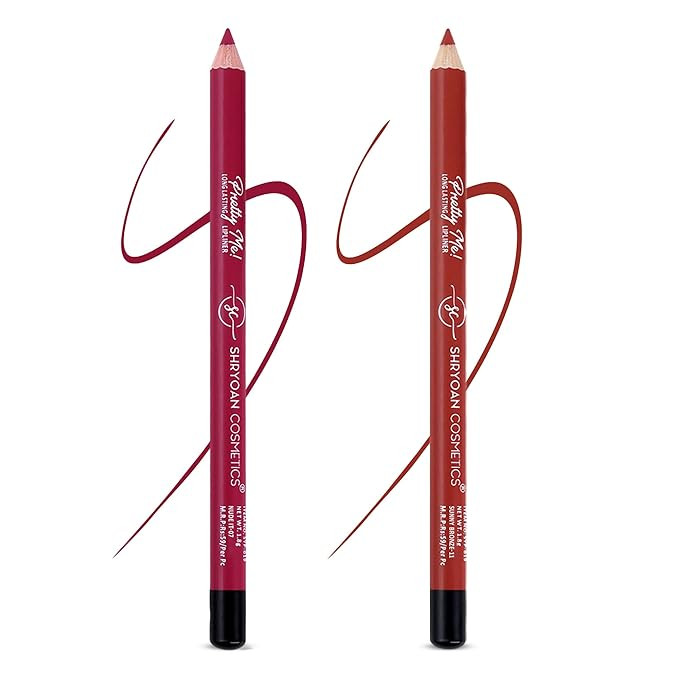 Pretty Me Bold Lipliner & Eye Liner Pencil | Waterproof & Smudge Proof | Pack of 2 | Shade-07 & 11
