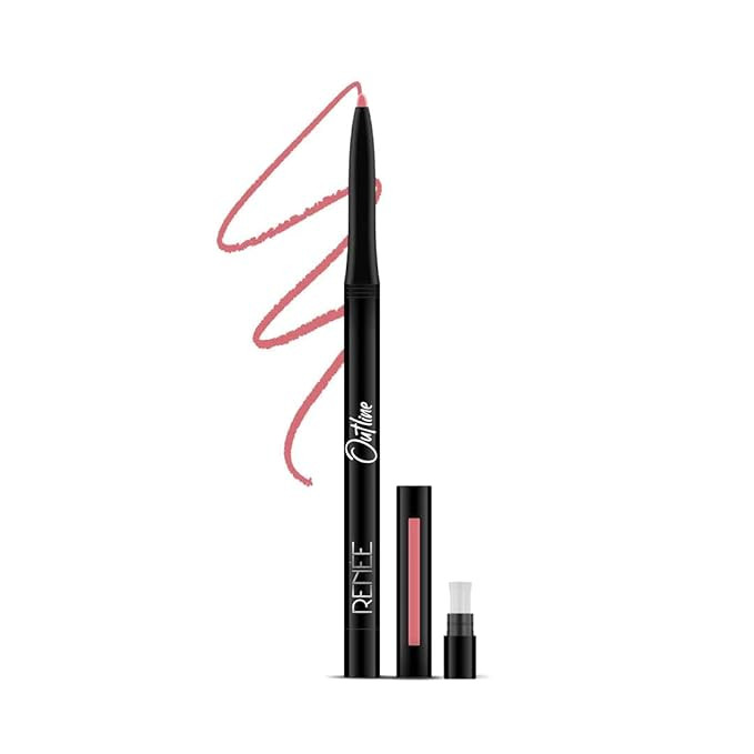 RENEE Outline Lip Liner With Built in Sharpener 03 Delilah 0.35gm| Long Lasting & Smudge Proof| Matte Finish & Rich Color Payoff| One Swipe Application