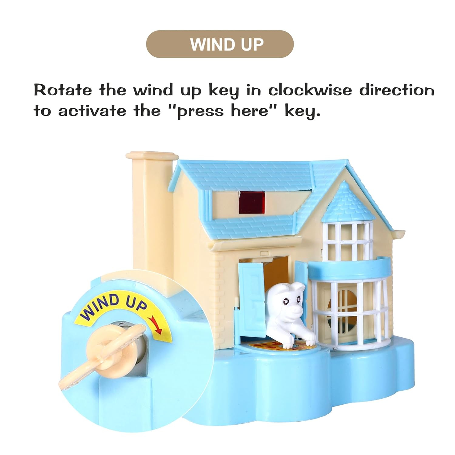 TOYZONE Puppy House Coins Bank Blue |Classic Puppy House Toy | Coin Stealing Puppy House |House of Puppy | Coin Collecting Saving Bank for Kids |for 3+ Year