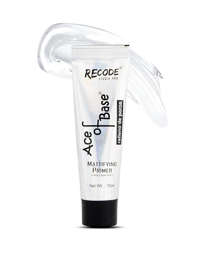 Recode Ace of Base Mattifying Primer for Face Makeup 10ml | Applicable on Oily & Dry Skin | Blurs Fine Lines, Wrinkles & Pores