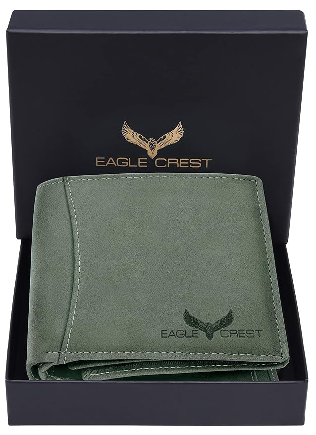 Eagle Crest Nova Vintage Green Leather Wallet for Men